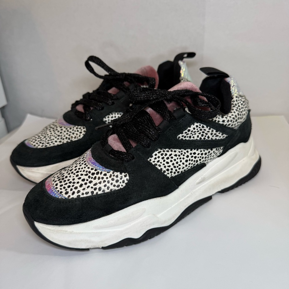 P448 Luke Pepper Platform Sneakers Dalmatian SZ 39 8.5-9